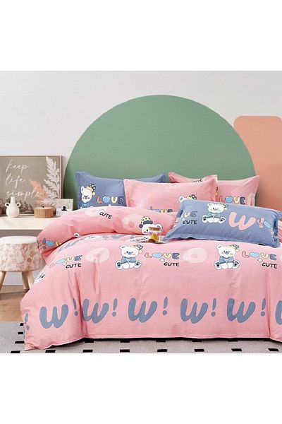 Five Store Super double bed linen, Ekata, ranforce cotton, multicolor, 4 pieces