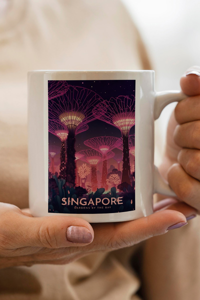 South Steel كوب بطبعات سنغافورة