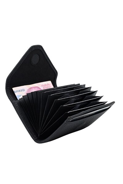 Meskanto Genuine Leather Accordion Card Holder Wallet