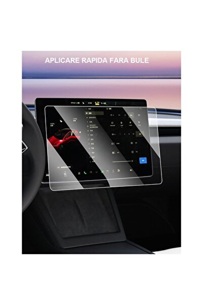 dalip Set of 2 Tempered Glass Protectors for Tesla Model 3/Model Y, Front & Back, Transparent