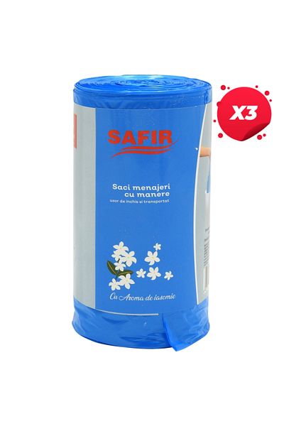 SAFİR X3 - SAFIR HOUSEHOLD BAGS WITH HANDLES 60L 59X71CM PERFUMED 40PCS