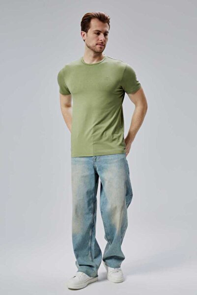 DOSXX Flex 1St Quality T-Shirt Bamboo Combed Cotton Lycra Men's Short Sleeve Slim Fit O Neck T-Shirt