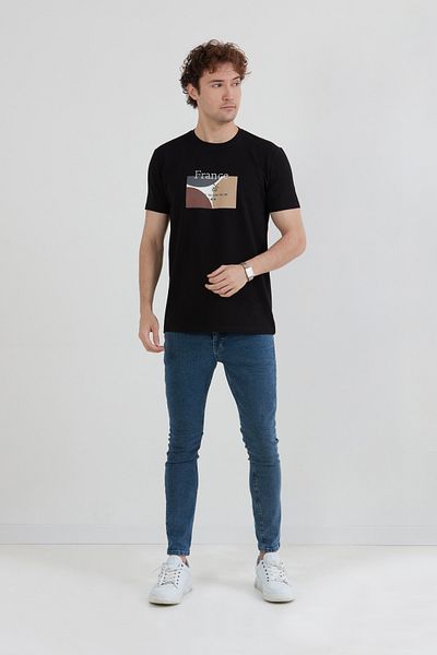 Fulla Moda Μπλουζάκι με κέντημα με γράμματα Γαλλίας