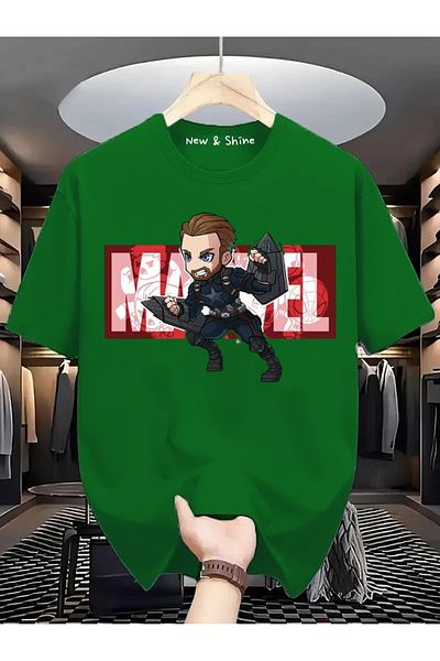 New Shine Μπλουζάκι με στάμπα Super Hero Captain America