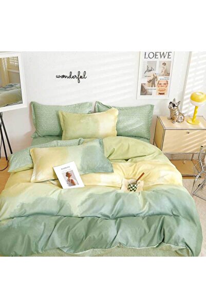 Patul Λεπτά σατέν κλινοσκεπάσματα, 2 άτομα, σεντόνι με λάστιχο, 6 τεμάχια #FE193