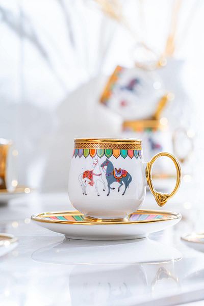 ACAR Wilshire 6-Person Porcelain Coffee Cup Set
