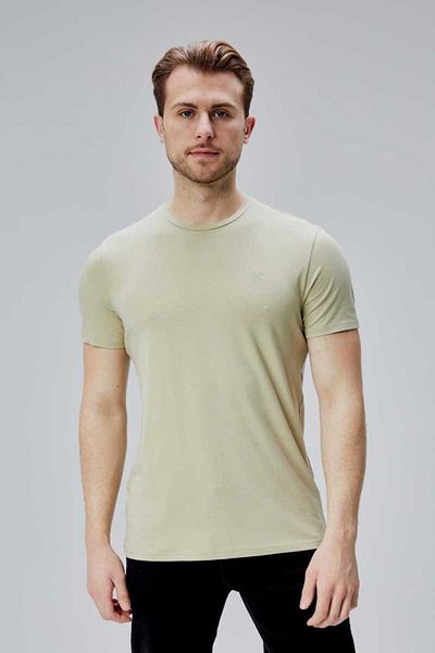 DOSXX Flex 1St Quality T-Shirt Bamboo Combed Cotton Lycra Men's Short Sleeve Slim Fit O Neck T-Shirt