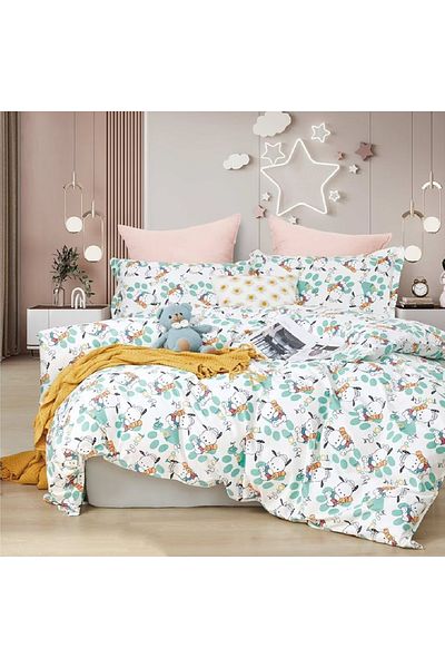 Five Store Super double bed linen, Tabas, ranforce cotton, multicolor, 4 pieces