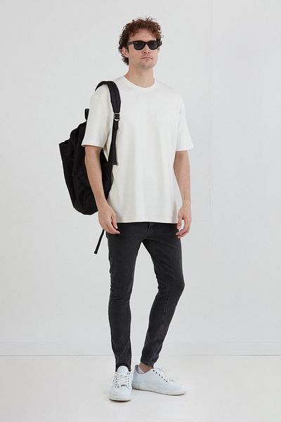 Fulla Moda Basic Crew Neck Combed Cotton T-Shirt