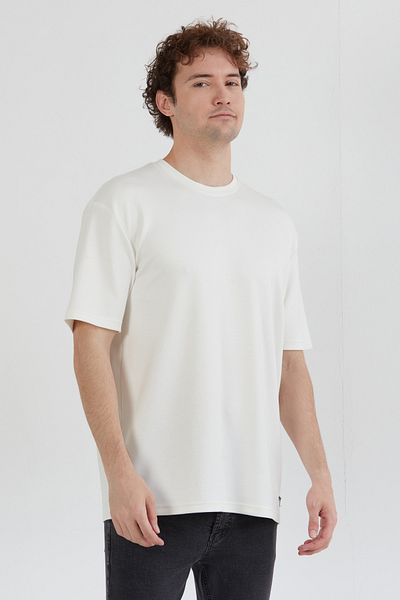 Fulla Moda Basic Crew Neck Combed Cotton T-Shirt