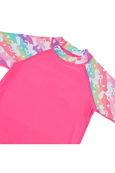 FONIX Μπλούζα με αντιηλιακή προστασία UPF50 για παιδιά, σχέδιο μονόκερου, ηλικία 2-4 ετών, ροζ