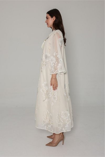 IKKXA Petal Grace Embroidered Jalabiya