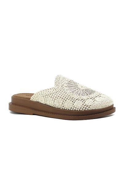 StWenn Closed Front Lace Knitted Lined Round Toe Daily Women's Slippers