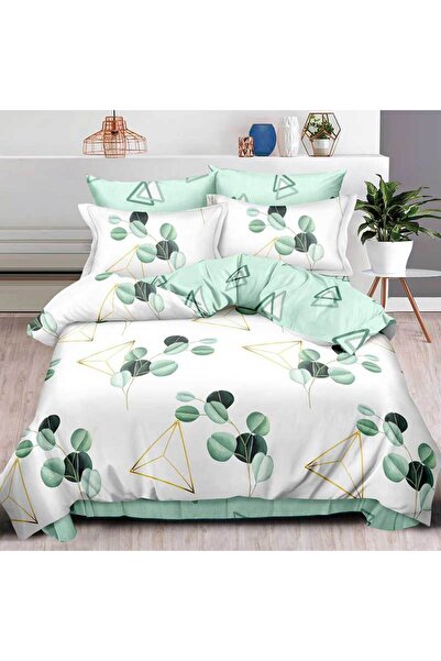 Patul Lenjerie Finet Satinat, 2 Persoane, Cearceaf cu Elastic, 6 Piese #FE169