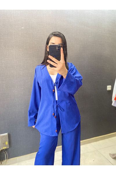 EMİRA LİFE Front Tie Tunic Suit Emr009