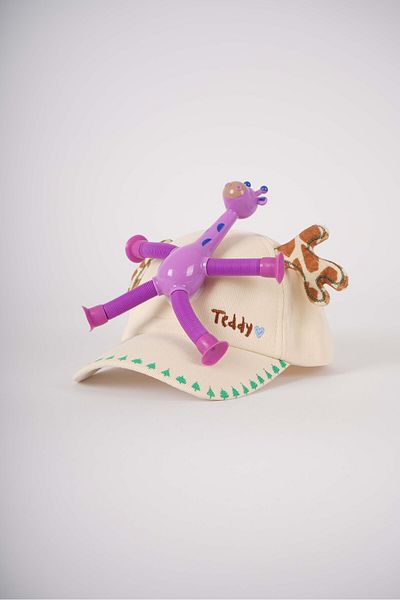 MİNİKO KİDS Kitty Girl Boy Lighted Hat with Spaceable Toy