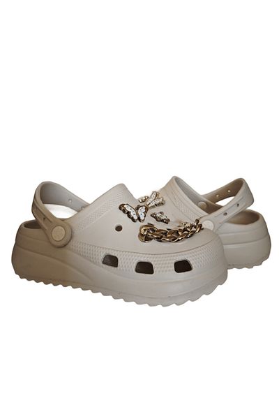Famele's 205 Anatomical Stone Chain Ecru Eva Beach Sea Daily Women's Slippers