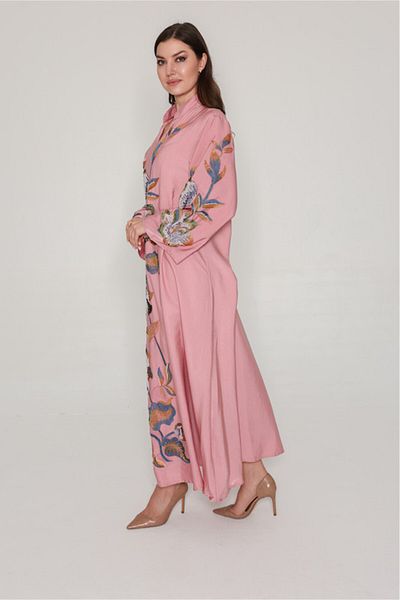 IKKXA Vibrant Floral Embroidered Jalabiya