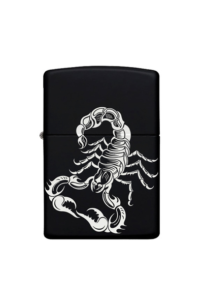 Melek Pazarı Akrep Desenli Kişiye Özel İsimli Benzinli Siyah Metal Çakmak