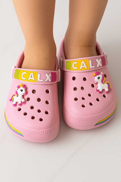gigigiyim Unicorn Detailed Girls' Sandals-Flip Flops Pink