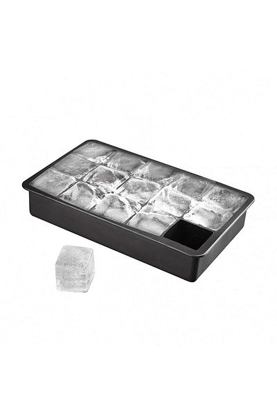 FBZhome 15 Compartment Silicone Ice Mold - 15-Piece Silicone Square Ice Box Cocktail Presentation Ice Mold