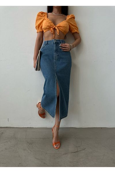 DENİKK TENDINȚĂ FUSTĂ JEAN DENIM DESIGN SPECIAL