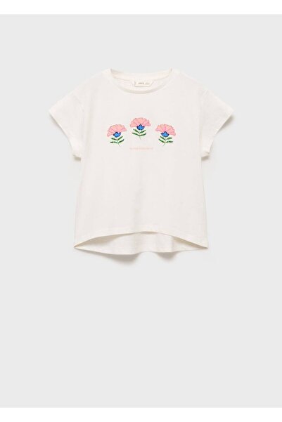MANGO Kids T-Shirt with Beaded Pattern