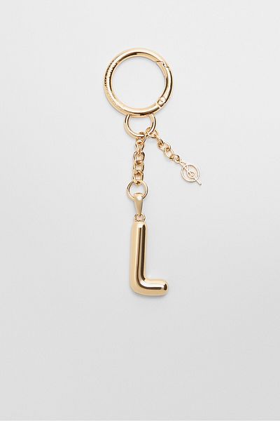 Stradivarius Initial charm key ring