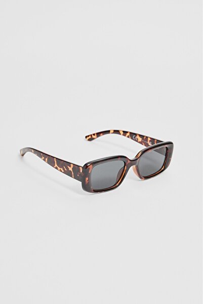 Stradivarius Tortoiseshell rectangular sunglasses