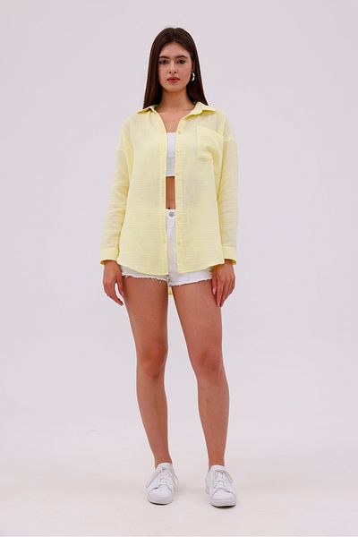 GENIUS STORE Oversize Basic Muslin Γυναικείο Πουκάμισο ΓΥΝΑΙΚΕΙΟ-ΜΟΥΣΛΙΝ-ΠΟΥΚΑΜΙΣΟ