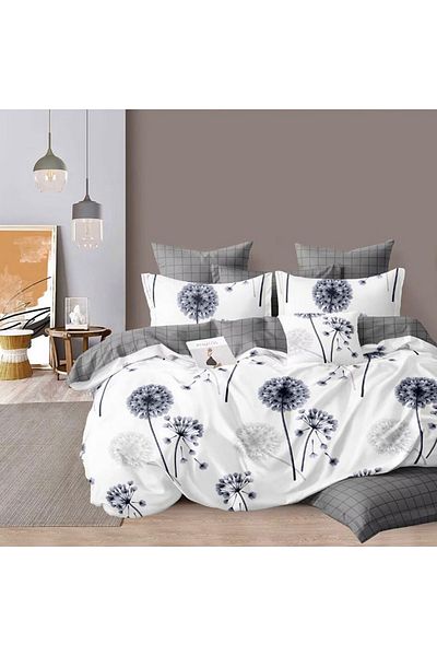 Five Store Single bed linen with elastic cover, Bertil, mercerized cotton, multicolor, 4 pieces