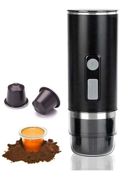 Generic Portable Espresso Maker, Electric Travel Coffee Machine Non-Heating Version Compatible with K Cup Ca