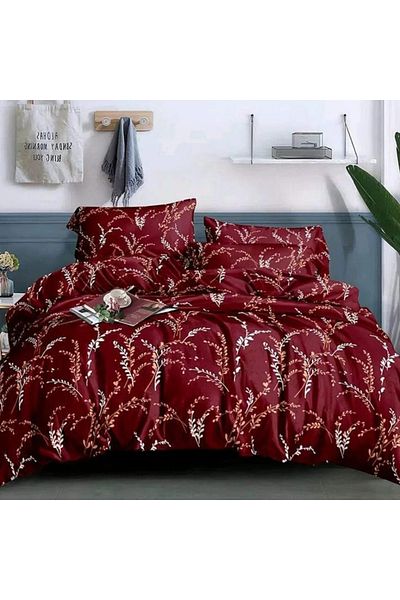 Five Store Double bed linen with elastic cover, Vilda, mercerized cotton, multicolor, 4 pieces