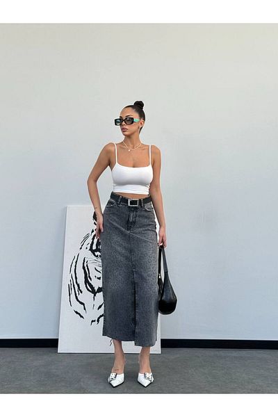 DENİKK Trend Special Design Denim Jean Skirt