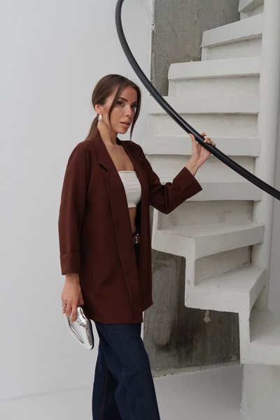 Paw Garage Kadın Atlas Kumaş Astarsız Blazer Ceket, Premium Kalite