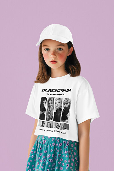 SEVBANO Blackpink in Your Area Written Unisex Music Band Children's T-Shirt (...