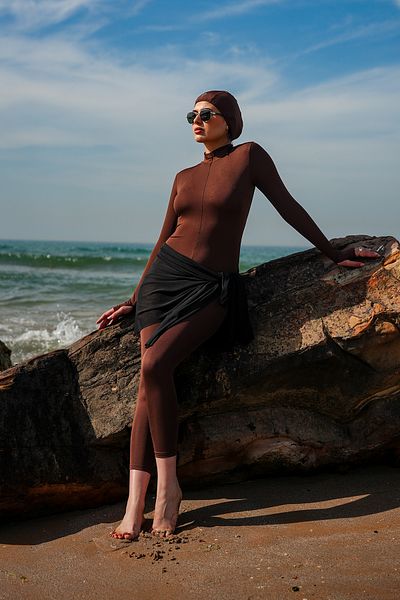 winmoda Μακρύ μαγιό με καπέλο / Μακρύ μαγιό με καπό Hijab