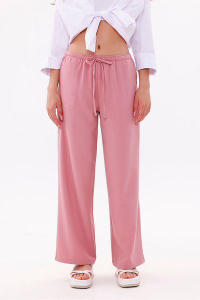 GENIUS STORE Pantaloni de damă Pantaloni de bumbac viscoză cu buzunare cu picioare largi cu talie elastică GENİŞPAÇA-PANTOLON
