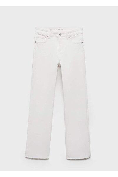 MANGO Woman Sienna flare crop jean pantolon