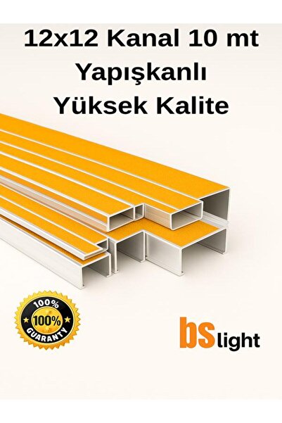 Bs Light Kendinden Yapışkanlı Kablo Kanalı 12x12 10 Metre