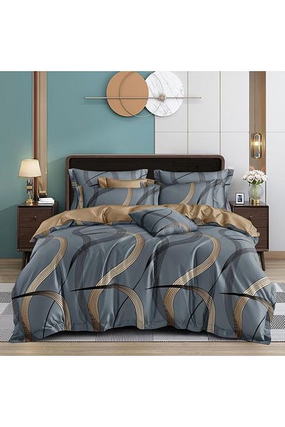 Five Store Super double bed linen, Dustin, mercerized cotton, multicolor, 4 pieces