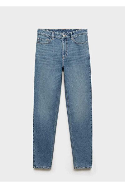 MANGO Woman Newmom confort yüksek belli jean pantolon