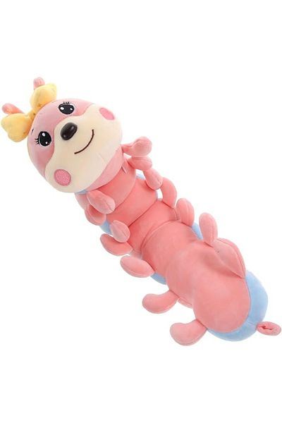 Malvys Plush toy, Cozy Caterpillar, Pink/Blue, 100 cm