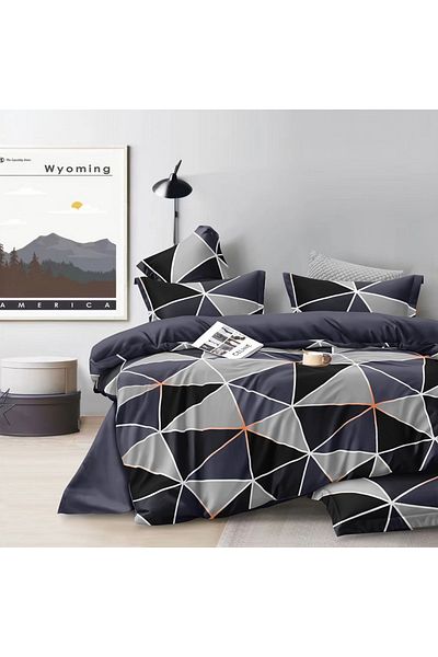 Five Store Super double bed linen, Viggo, mercerized cotton, multicolor, 4 pieces