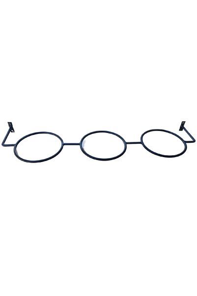 GO DEKOR Balkon Bahçe İçin Tek Parça 3 Gözlü Metal Duvar Halka Saksılık 70X20X16-18