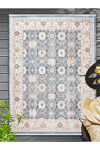 Vila Nova Home Yumuşak,Eskitme Efektli,Pamuk Tabanlı, Dört Mevsim, Oturma Odası, Çocuk Odası, Salon,Mutfak Halısı