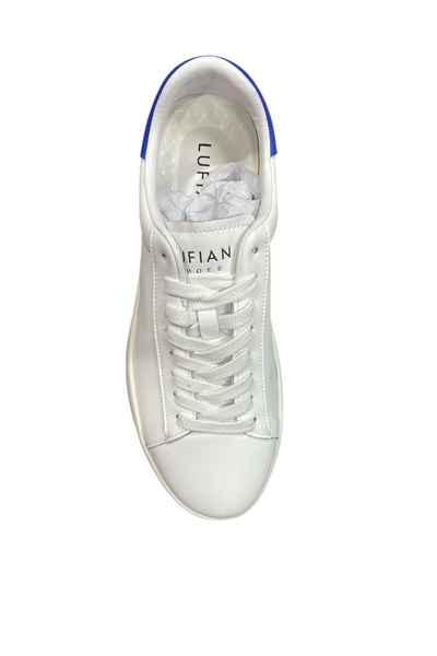 Lufian Anton Erkek Hakiki Deri Sneaker Beyaz Mavi 111230254