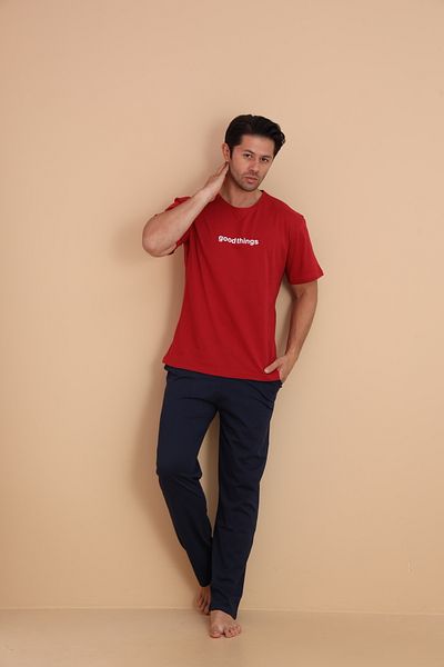 Redline Men's Short Sleeve Pajama Set 9002