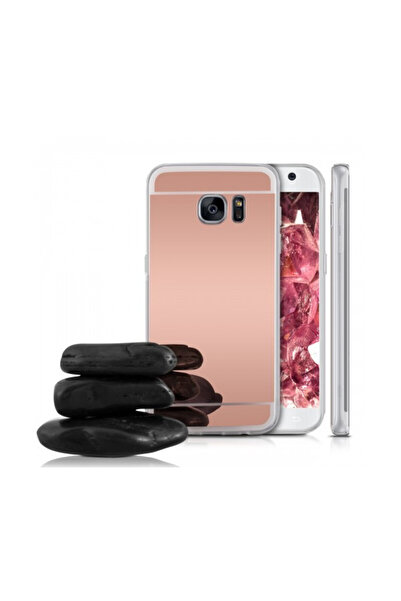 BOEM Carcasă Samsung Galaxy S7 Edge, tip oglindă Elegance Luxury Rose-Gold