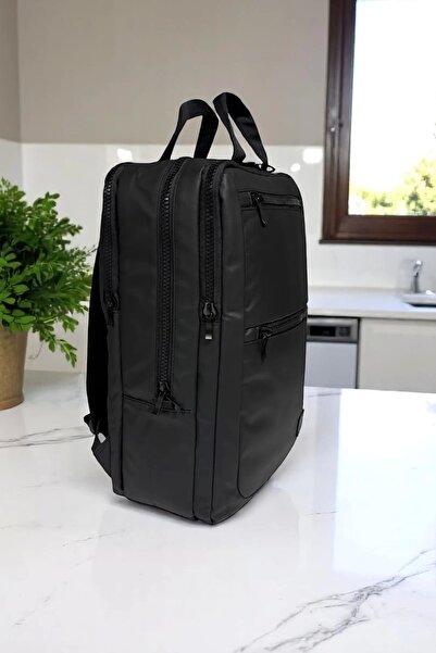 TB Terzi Bey Black Waterproof 15.6 Inch Laptop Compartment Backpack